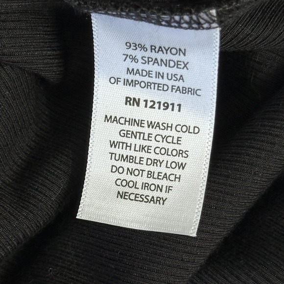 NWT‎ LNA Clothing Women's Size 1X Slade Heavy Rib One Shoulder Bodysuit Black - Picture 6 of 8